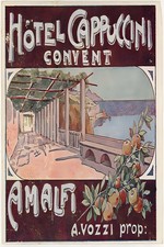 🍊 Hotel Cappuccini Convent - Amalfi Poster - 1920s Style - 24x36” - Rare picture