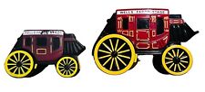 Wells Fargo Stage Coach Bank Enameled Metal 2010 Foam Squishy 2006 Lot of 2 picture