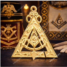 Past Illustrious Master Collar Jewel Gold Plated Royal Select Masons RSM picture