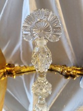 vintage pressed glass perfume bottle with stopper a10 picture