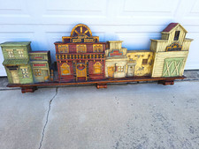 Rare 1973 Vanguard Studios 61” Old West Town 3D Wall Relief Art MCM Rustic picture