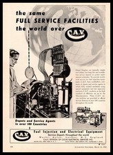 1955 C.A.V. Fuel Injection & Electrical Equipment Acton London England Print Ad picture