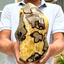 12.21LB Septarian Crystal Dragon Eye Stone Healing Crystals Free Swirl Shape picture