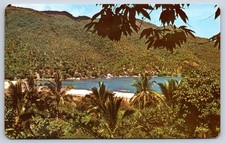 Vintage Mexico Postcard PUERTO VALLARTA Playa de Yelapa Beach 1970 picture