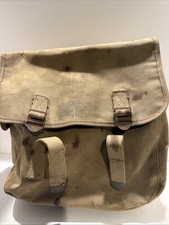 Super RARE VTG WW2 US Military Satchel Canvas Shoulder Messenger Bag picture