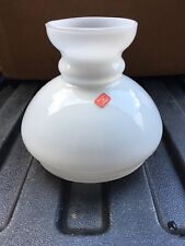 RARE 5 Inch fitter Oil CASED White  Glass Student lamp shade ( ITALY ) picture