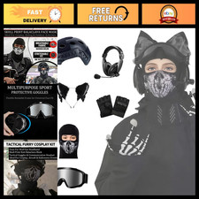 6-in-1 Tactical Helmet Set for Cosplay, Full-Coverage Military Headgear picture