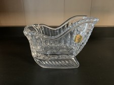 New In Box Vintage PRINCESS HOUSE FANTASIA 24% Lead Crystal Sleigh picture