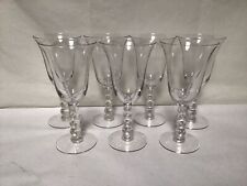 Z2 Vintage Antique Candlewick Clear Imperial Stemmed Crystal Wine Glass 7PCs picture