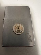 Vintage Zippo Scottish Rite 32nd Degree Masonic Eagle Emblem Lighter Used picture