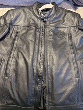 Harley-Davidson Vintage Genuine Leather Motorcycle Jacket Small picture