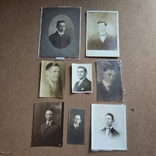 Vtg Lot Early 1900's Real Picture Photos Portraits Men Suits Smiling Dapper WV picture