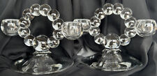 Vintage 1936 Imperial Glass Co. 2 Candlewick Double Candleholders picture