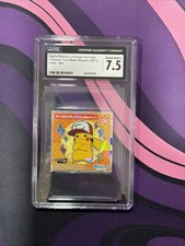Ash’s Pikachu Pokemon wafer chocolate Seal sticker Lotte Japanese CGC 7.5 picture