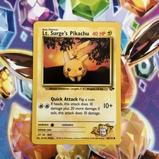 LT. SURGE'S PIKACHU 84/132 GYM CHALLENGE COMMON  picture