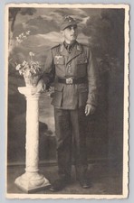 WWII German Wehrmacht Heer Tropical Uniform Soldier Italy Studio RPPC Photo picture