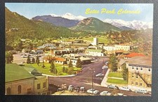 Estes Park Colorado Birdseye View c1950s-60s Postcard Photo Ted Lois Matthews picture