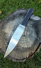 CUSTOM HANDMADE CARBON STEEL UNIQUE HUNTING BOWIE FIXED BLADE KNIFE WITH SHEATH picture