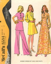 McCall's 3534 Dress & Tunic w Stand Collar, Frog Closure, Pants Sz 16 COMPLETE picture