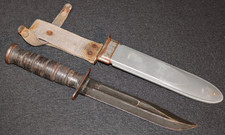 WWII USN Mark Mk 2 Fighting Knife Camillus NY & NORD 4723 'BM Co' Scabbard, 1943 picture