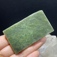 62g Natural Hetian Nephrite Slab Pale Celadon Rough Jade Raw Stone For Carving picture