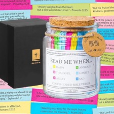 Bible verse jar inspirational scripture reading gift set picture