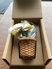 Longaberger Collectors Club May Series Miniature Daffodil Basket Set New In Box picture