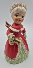 Vintage 1950's Napco Christmas Angel Bell Figurine Spaghetti Trim Japan As-is picture
