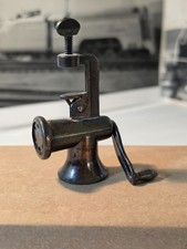 Vintage Miniature Kitchen Meat Grinder Die Cast Metal Pencil Sharpener Dollhouse picture