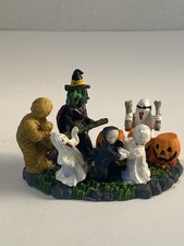 Vtg 90s Resin Halloween miniature Monster party figurine Mummy Witch ghost picture