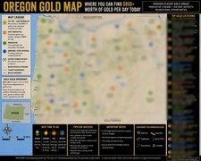 Current Map Where to Make $800 in Gold Daily Panning in Oregon & Make Big $ picture