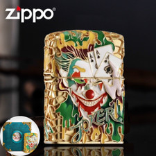 Jacket Gold Illuminous Joker Poker Card Why So Serious Zippo Lighter US Shipping picture