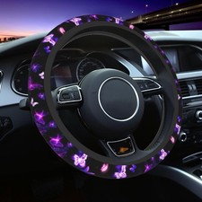 Purple Butterfly Steering Wheel Cover - Beautiful Butterfly Steering Wheel Cover picture