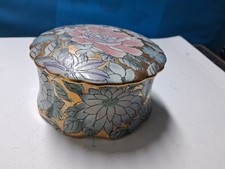 Vintage Toyo Floral Design Lidded Ceramic Trinket Dish picture