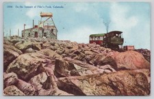 Pike's Peak Summit Cog Railway Colorado c1909 Divided Back Postcard picture