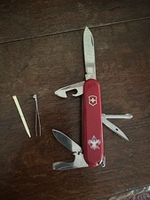 RARE Vintage Victorinox Swiss Army Boy Scouts Red Pocket Knife Personalized picture