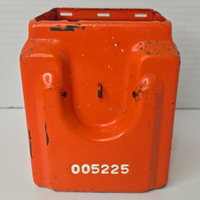Vintage Western Electric Payphone Coin Vault Door Orange Steel Part 005225 ASIS picture