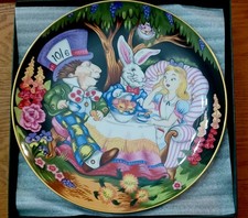 NEW 1993 Fitz and Floyd A Mad Tea Party Plate Alice in Wonderland Collectible picture