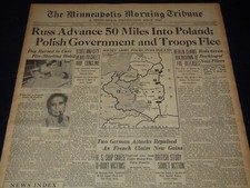 1939 SEPTEMBER 18 MINNEAPOLIS MORNING TRIBUNE - RUSS ADVANCES 50 MILES - NT 9534 picture