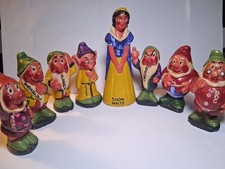 Rare 1938 Snow White And 7 Dewarfs Lincoln Logs Figures (repaint) picture