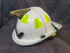 Vintage MSA Cairns 1044 Fireman Firefighter Rescue Helmet + Gold Eagle picture