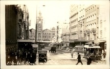 Elizabeth Street Melbourne Australia c1910s Real Photo Vintage Postcard bhn picture