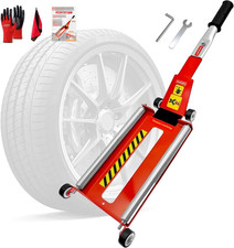 Upgraded Portable Effortless Tire Jack Tool with Roller Plate picture