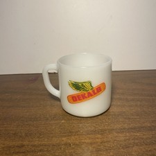 Vintage Federal Milk Glass Dekalb Advertising Coffee Mug Cup picture
