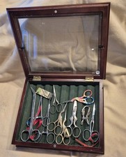 Vintage Tailoring Lot - with Wood Shadow Box Display picture