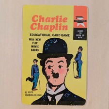 1972 Charlie Chaplin Title Card Ed-U-Cards Single Swap picture
