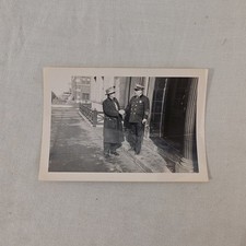 Vintage 1946 Photo Omaha Nebraska Police Captain & Man Handshake Historical picture