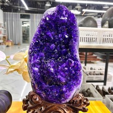 9.25LB  Large Natural Amethyst Geode Cathedral Crystal Cluster Specimen Energy picture