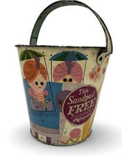 Vintage Safeguard Soap Advertising Tin Pail Bucket Mid Century Kids Animals picture