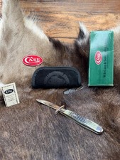 Case 2002 Collectors Club Cheetah Knife Moss Bone Handles Mint In Box SN# L2688 picture